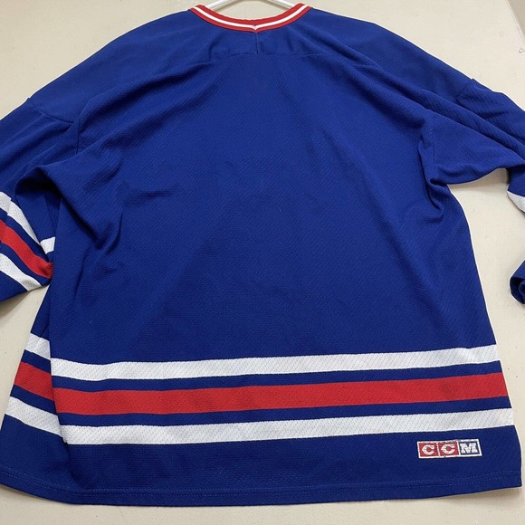 Vintage 90s CCM Air Knit NEW YORK RANGERS Mens NHL Team JERSEY XL - Picture 10 of 11